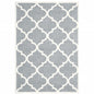 2' X 3' Grey And Ivory Geometric Shag Power Loom Stain Resistant Area Rug