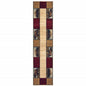 2' X 8' Ivory Southwestern Power Loom Stain Resistant Runner Rug