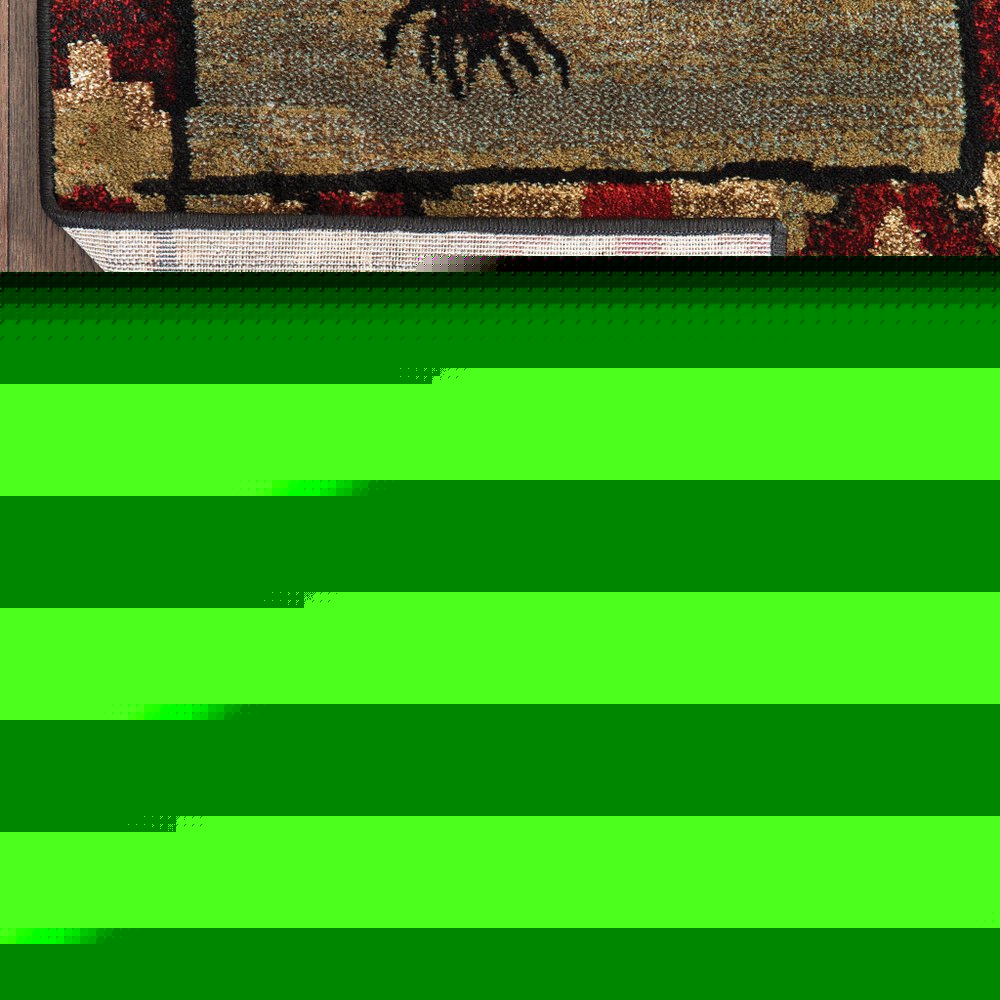 2' X 3' Brown Rust Berry Sage Green Gold And Ivory Southwestern Power Loom Stain Resistant Area Rug