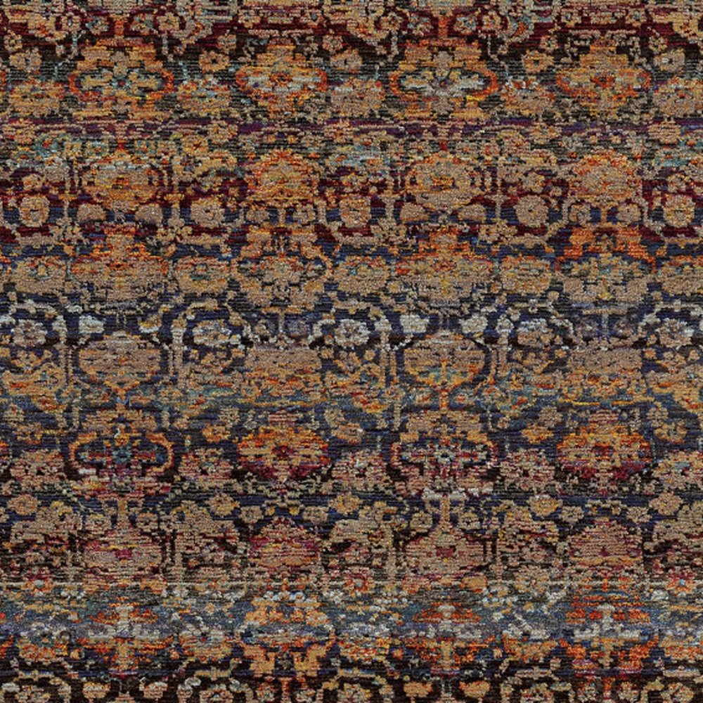 2' X 3' Blue And Ivory Ombre Area Rug