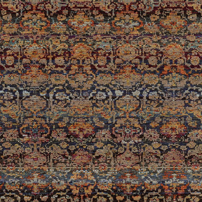 2' X 3' Blue And Ivory Ombre Area Rug