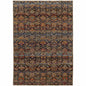 3' X 5' Blue And Ivory Ombre Area Rug
