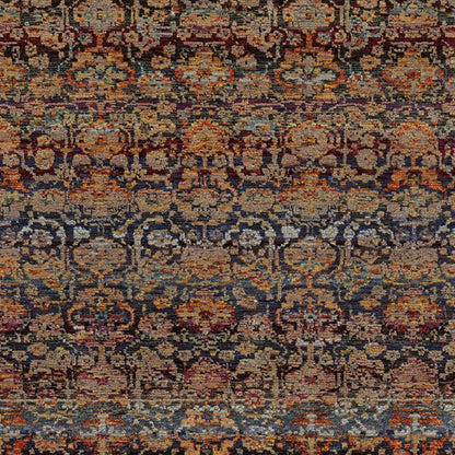 3' X 5' Blue And Ivory Ombre Area Rug