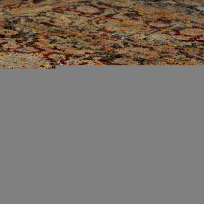 8' X 11' Blue and Ivory Abstract Power Loom Area Rug