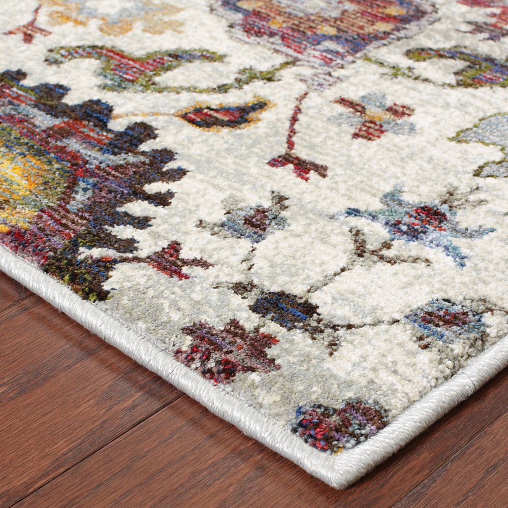 10' X 13' Purple and Gray Oriental Power Loom Area Rug