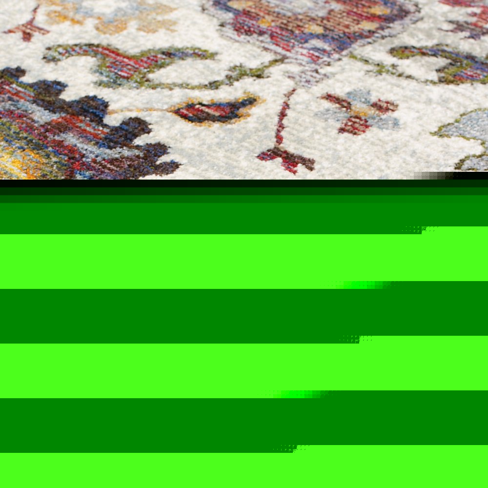 12' Stone Purple And Green Oriental Runner Rug