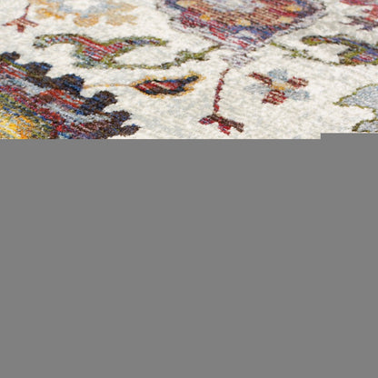 12' Stone Purple And Green Oriental Runner Rug