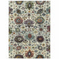 5' X 7' Stone Purple And Green Oriental Area Rug