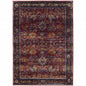 2' X 3' Red Purple Oriental Power Loom Area Rug