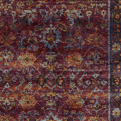 3' X 5' Red Purple Oriental Power Loom Area Rug