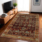 5' X 7' Red and Gold Oriental Power Loom Area Rug