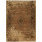 10' X 13' Brown Oriental Power Loom Area Rug