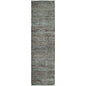 8' Blue And Green Oriental Runner Rug