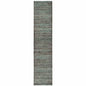 12' Blue And Purple Oriental Runner Rug