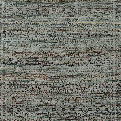 3' X 5' Blue Green Oriental Power Loom Area Rug