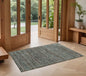 3' X 5' Blue Green Oriental Power Loom Area Rug