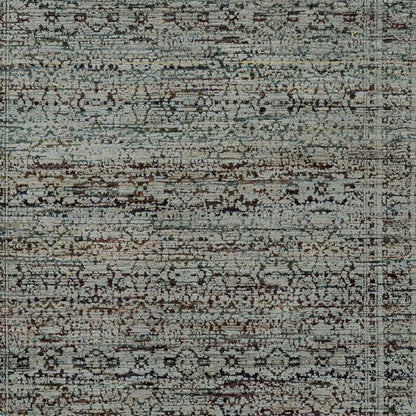 8' X 11' Blue Green Oriental Power Loom Area Rug