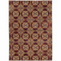 10' X 13' Red And Gold Oriental Area Rug