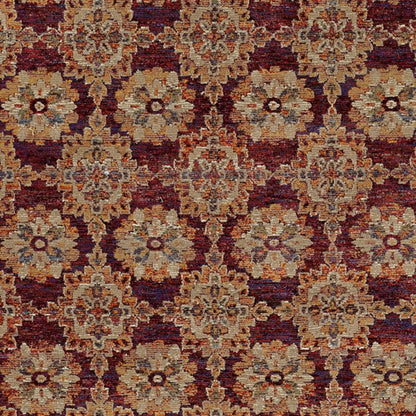 10' X 13' Red And Gold Oriental Area Rug