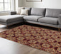 9' X 12' Red and Gold Oriental Power Loom Area Rug