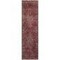 8' Red And Gold Oriental Runner Rug