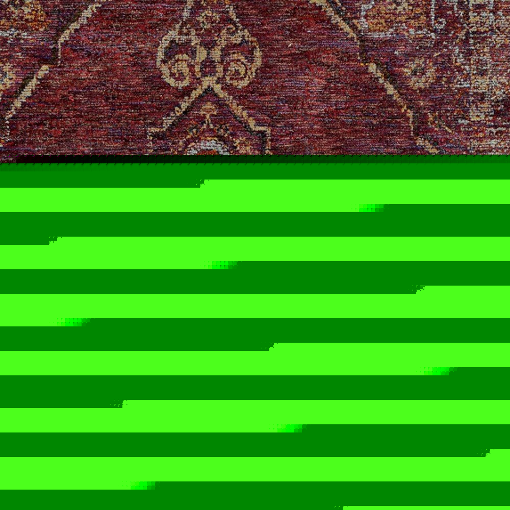 5' X 7' Red and Gold Oriental Power Loom Area Rug