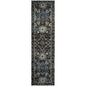 8' Navy Blue Oriental Runner Rug