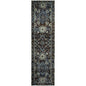 8' Navy Blue Oriental Runner Rug
