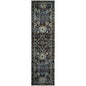 8' Navy Blue Oriental Runner Rug