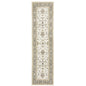 8' Ivory And Blue Oriental Runner Rug