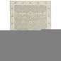 3' X 5' Gray and Ivory Oriental Power Loom Area Rug