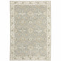 3' X 5' Gray and Ivory Oriental Power Loom Area Rug