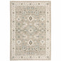 3' X 5' Beige And Ivory Oriental Area Rug
