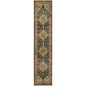 12' Runner Gold and Black Oriental Power Loom Runner Rug