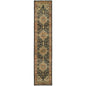 12' Gold And Gray Oriental Runner Rug