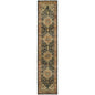 12' Gold And Gray Oriental Runner Rug