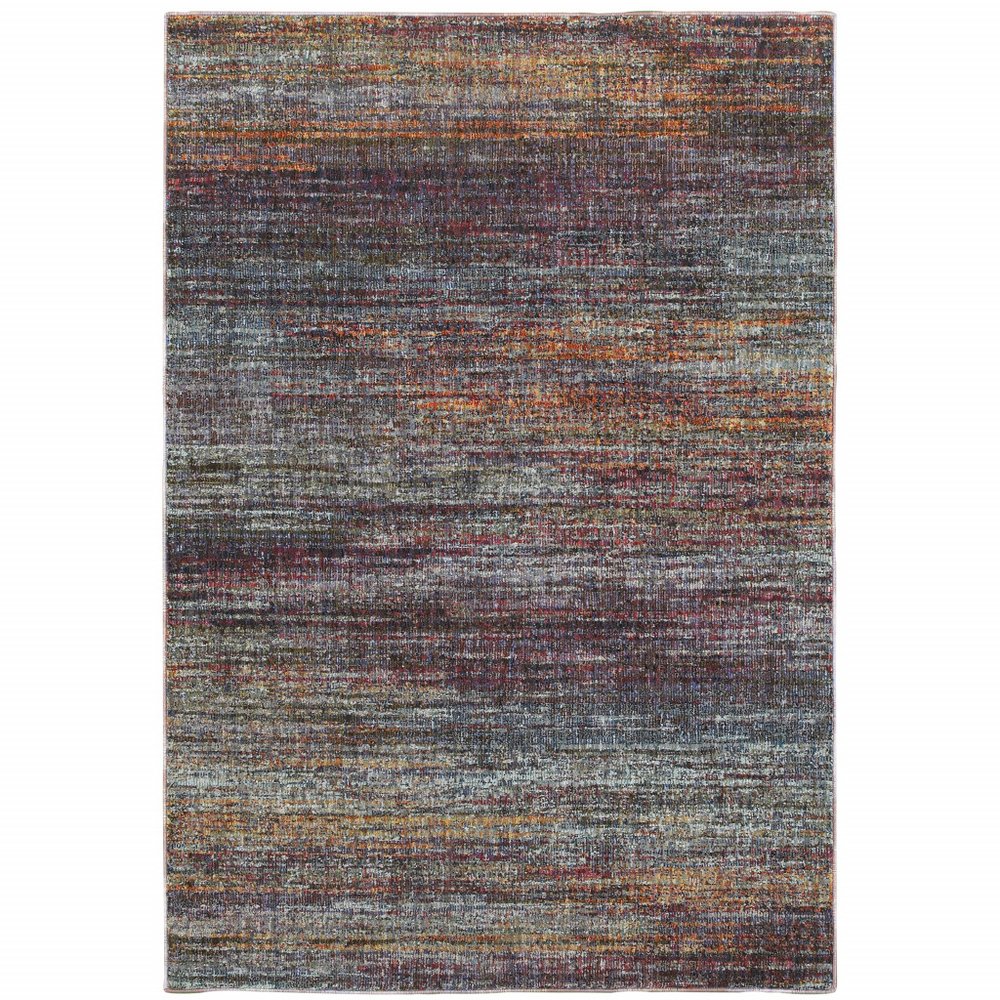 2' X 3' Blue And Gray Abstract Area Rug