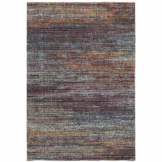 2' X 3' Blue And Gray Abstract Area Rug