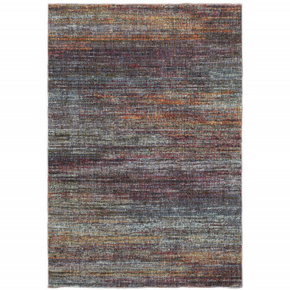 2' X 3' Blue And Gray Abstract Area Rug