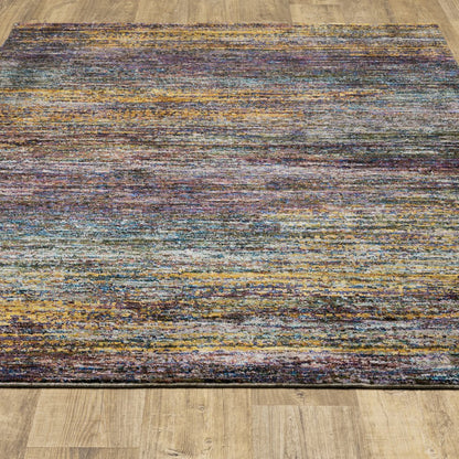 2' X 3' Blue And Gray Abstract Area Rug