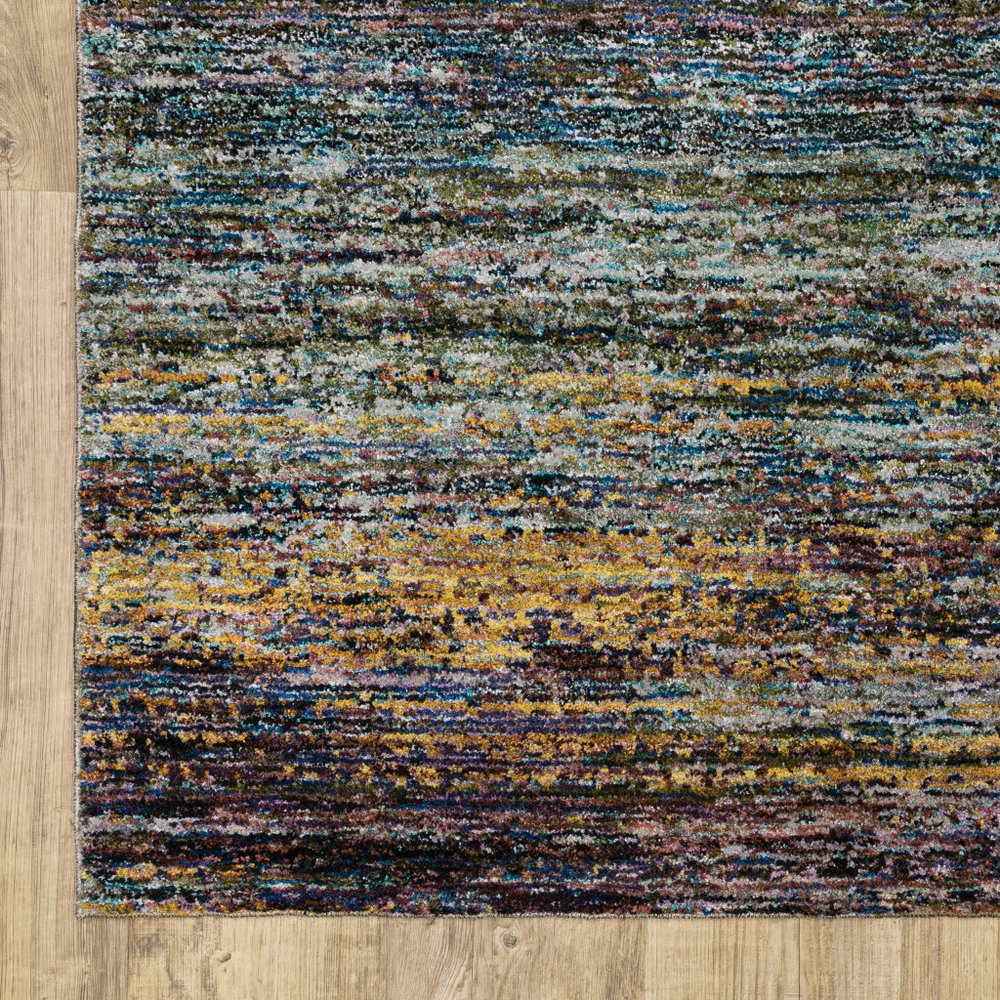 2' X 3' Blue And Gray Abstract Area Rug