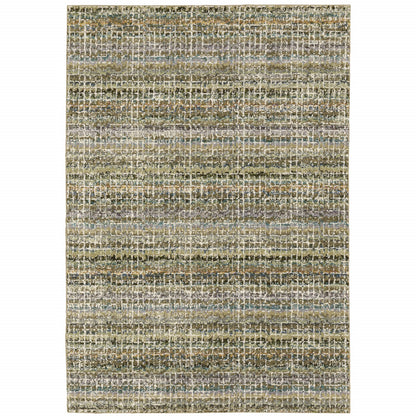 2' X 3' Gray and Ivory Abstract Power Loom Area Rug