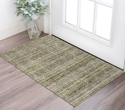 2' X 3' Gray And Ivory Abstract Area Rug