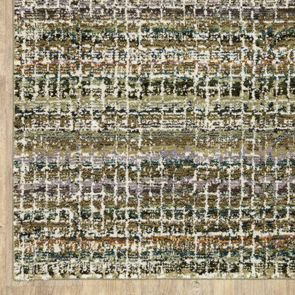 2' X 3' Gray And Ivory Abstract Area Rug