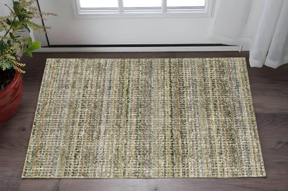 3' X 5' Gray and Ivory Abstract Power Loom Area Rug