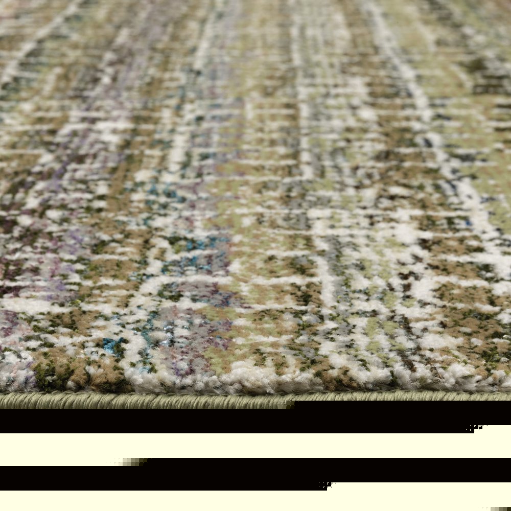 3' X 5' Gray and Ivory Abstract Power Loom Area Rug