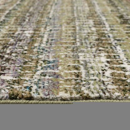 3' X 5' Gray and Ivory Abstract Power Loom Area Rug