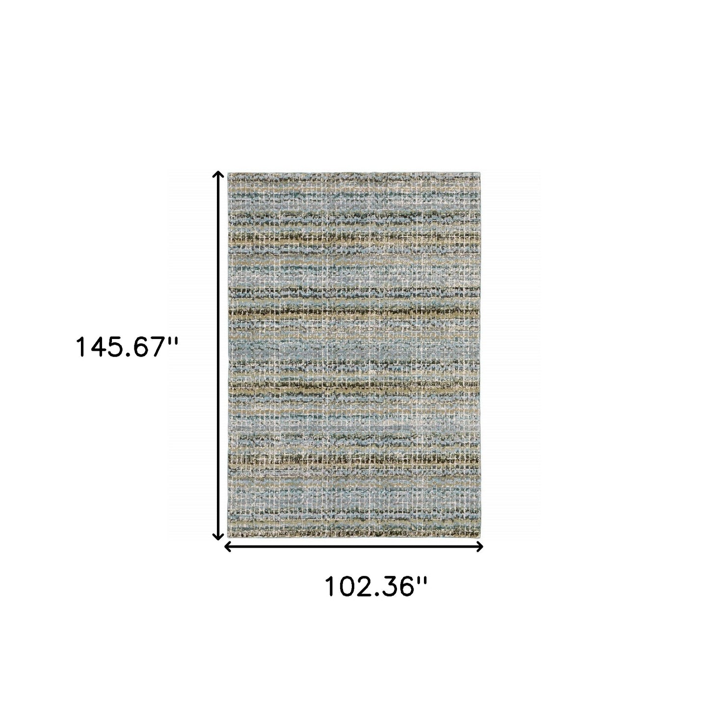 9' X 12' Blue and Ivory Abstract Power Loom Area Rug