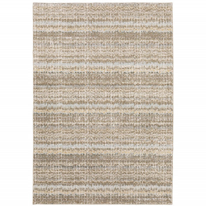 2' X 3' Ivory And Gray Abstract Area Rug