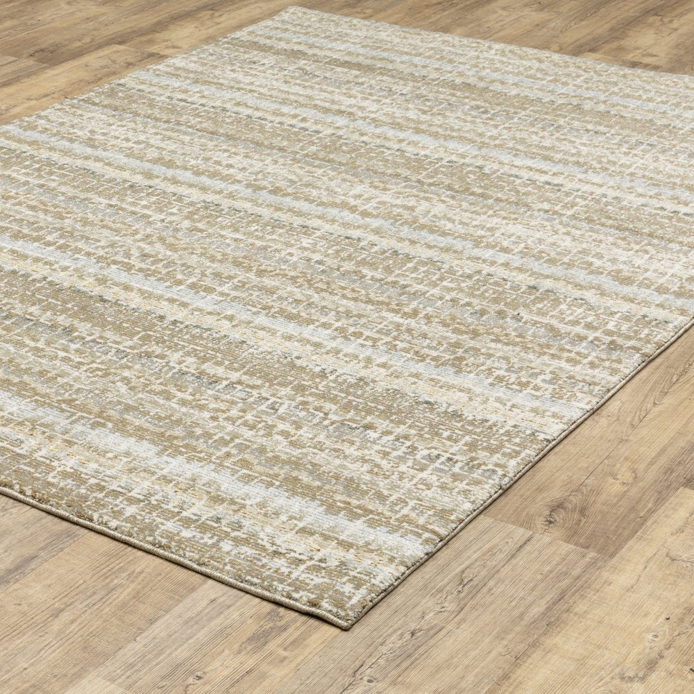 2' X 3' Ivory And Gray Abstract Area Rug